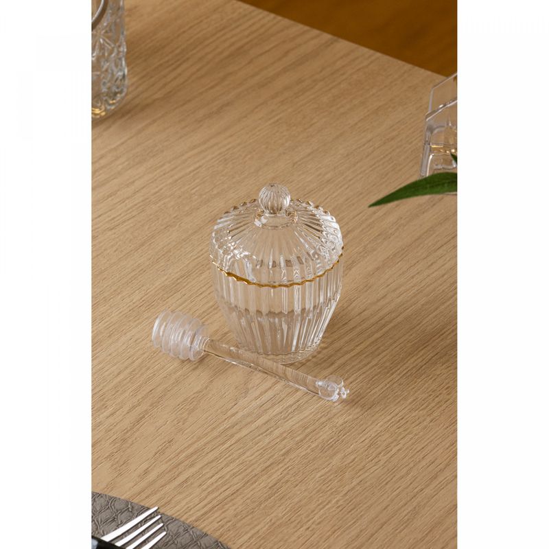 Meleira-com-Pegador-e-Tampa-Imperio-com-Fio-de-Ouro-8cm-x-8cm-x-11cm-Cristal-Ecologico-Wolff