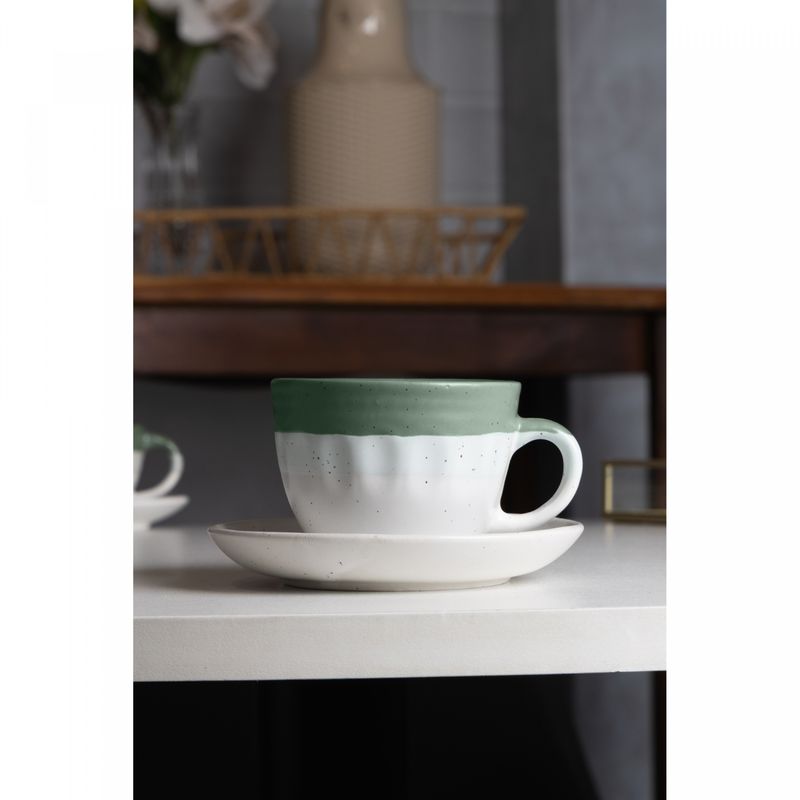 Conjunto-4-Xicaras-de-Cha-com-Pires-Ombre-210ml-Verde-Ceramica-Wolff