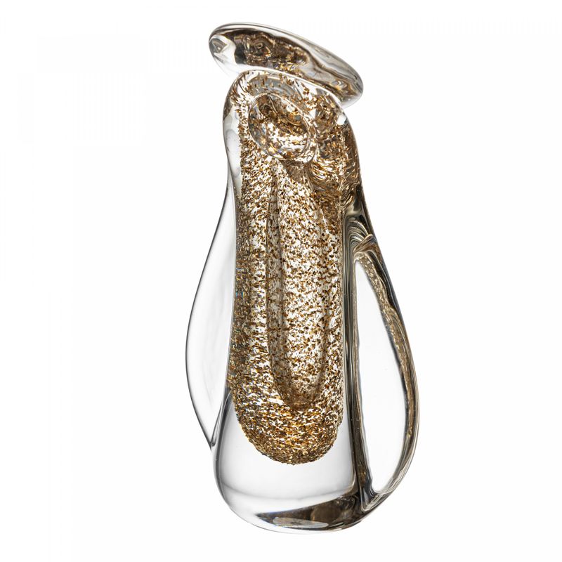 Figura-Decorativa-Nossa-Senhora-12cm-x-7cm-x-21cm-Transparente-e-Dourado-Vidro-Wolff