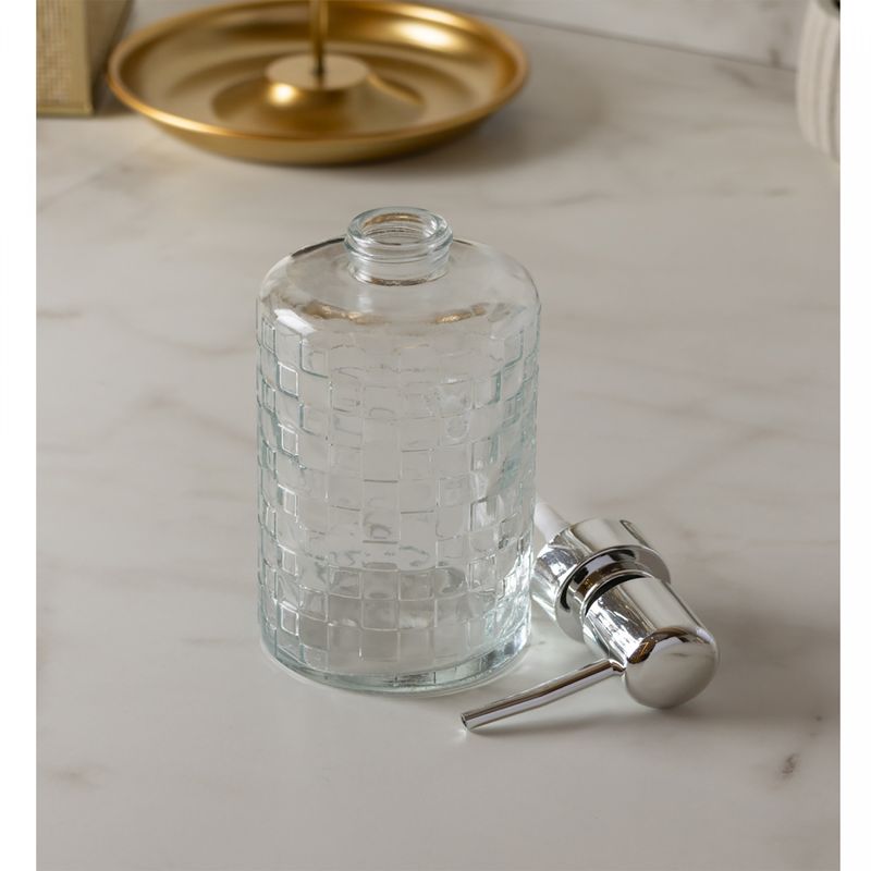 Porta-Sabonete-Liquido-Mosaic-330ml-Vidro-Wolff
