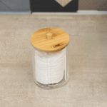 Porta-Algodao-de-Poliestireno-com-Tampa-de-Bambu-My-Box-7cm-x-7cm-x-105cm-Lyor