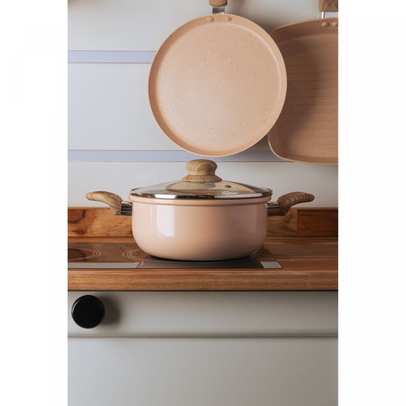 Cacarola-de-Inducao-em-Aluminio-com-Revestimento-Ceramico-e-Tampa-de-Vidro-Granito-Chef-Bege-20cm
