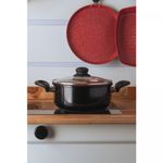 Cacarola-de-Inducao-Aluminio-com-Revestimento-Ceramico-e-Tampa-de-Vidro-Granito-Chef-Vermelha-20cm