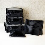 Conjunto-6-Organizadores-de-Mala-para-Viagem-em-Nylon-Preto-Lyor