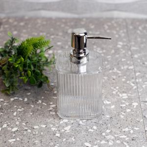 Porta Sabonete Líquido de Vidro com Pump Preto Sortido 250ml - Lyor