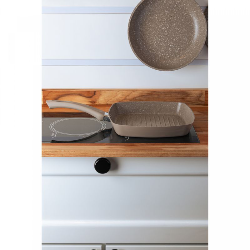 Bistequeira-de-Inducao-Granito-Chef-24cm-Taupe-Aluminio-com-Revestimento-Ceramico-Lyor