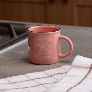 Caneca Creamy Milk 180ml Rosa Cerâmica - Lyor