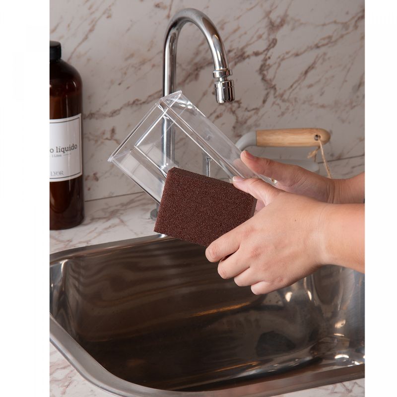 Esponja-Magica-para-Limpeza-Pesada-10cm-x-7cm-x-25cm-Marrom-Poliuretano-Lyor