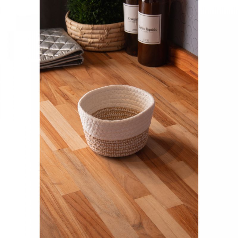 Cesta-15cm-x-15cm-x-9cm-Bege-Branca-Poliester-Lyor