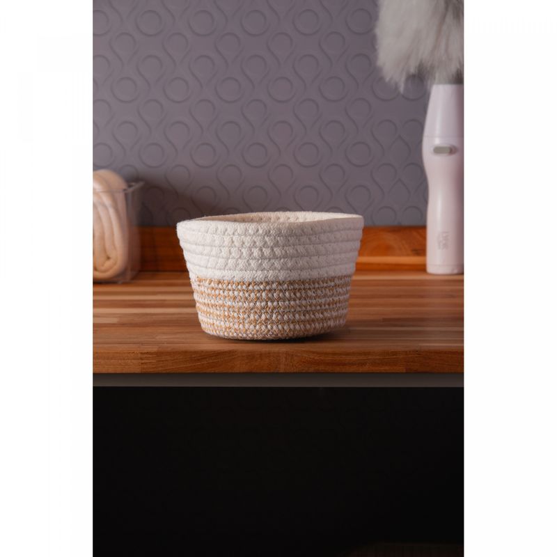 Cesta-15cm-x-15cm-x-9cm-Bege-Branca-Poliester-Lyor