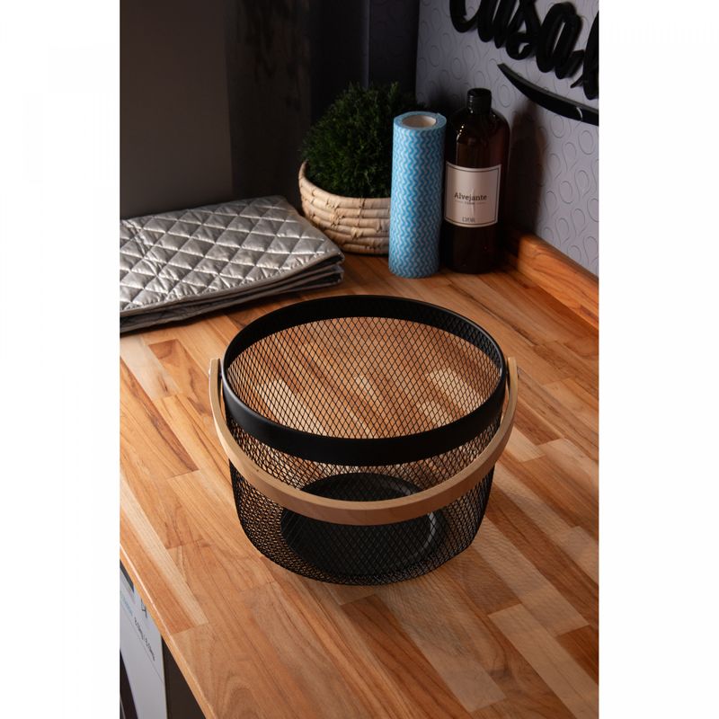 Cesta-com-Alca-Perfect-245cm-x-185cm-x-27cm-Preta-Metal-Lyor