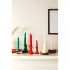 Vela de Parafina Classic Verde 6cm x 6cm x 16,5cm - Wolff