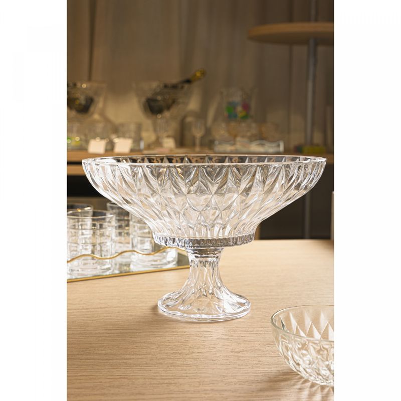 Centro-de-Mesa-de-Cristal-com-Pe-Diamond-32cm-x-20cm-Lyor