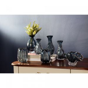 Vaso de Vidro Italy Azul 10cm x 20cm - Wolff