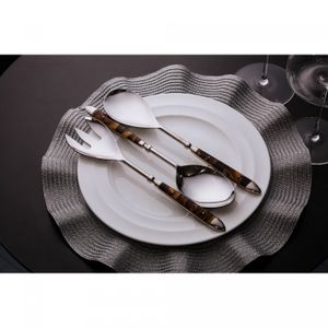 Colher para Servir de Aço Inox com Cabo de Resina 28cm - Wolff