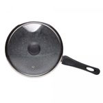 Frigideira-de-Inducao-com-Tampa-de-Vidro-24cm-Granilite-Preta-Aluminio-com-Revestimento-Ceramico