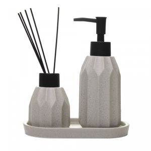 Conjunto 3 Peças para Banheiro Aromatta Cinza Cerâmica - Wolff