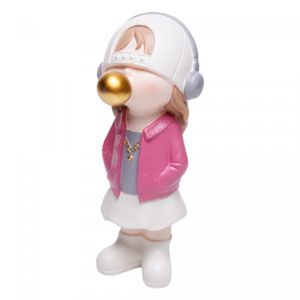 Figura Decorativa Candy Girl 8cm x 10,5cm x 19cm Poliresina - Wolff