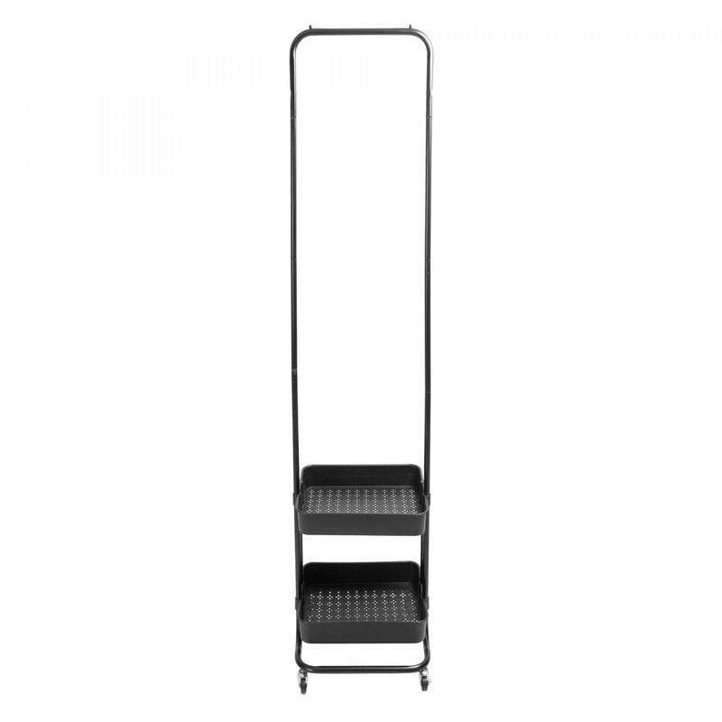 Cabideiro-Multifuncional-para-Lavanderia-com-Rodas-150cm-x-30cm-Preto-Ferro-Lyor