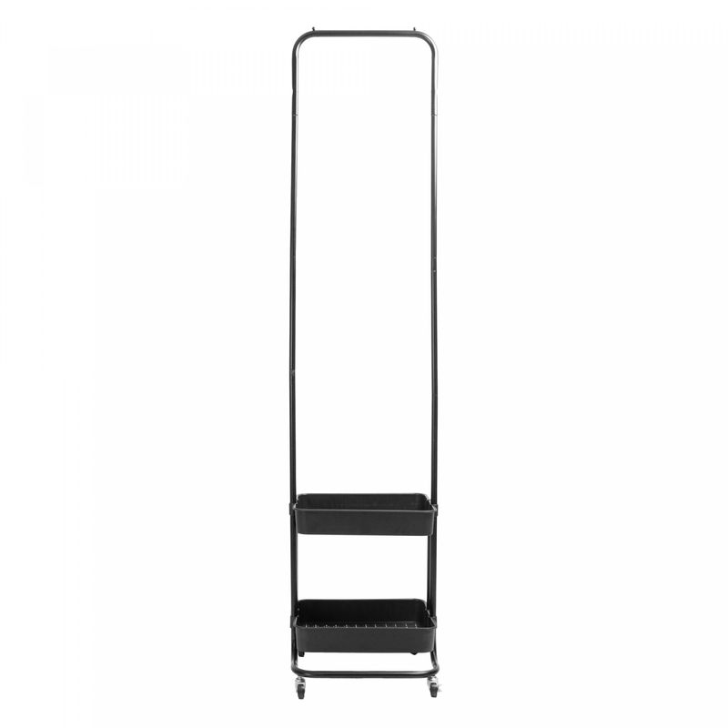 Cabideiro-Multifuncional-para-Lavanderia-com-Rodas-150cm-x-30cm-Preto-Ferro-Lyor