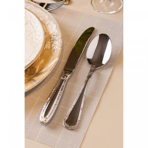 Faqueiro 30 Peças Croisé com Caixa Litografada Aço Inox - Wolff