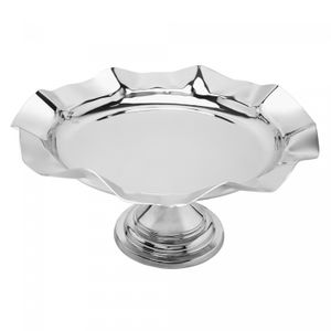 Bandeja com Base Bonbon 41cm x 41cm x 6,5cm Zamac Niquelado - Wolff