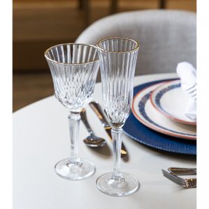 Taça de Champagne Belle Jour com Fio de Ouro 160ml Cristal Ecológico - Wolff