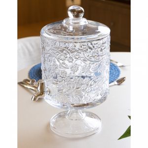 Suqueira Bold com Pé e Tampa Redonda Daisy 4,5L Cristal - Wolff