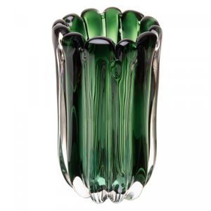 Vaso Italy 16cm x 16cm x 27cm Verde Vidro - Wolff