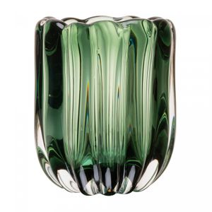 Vaso Italy 14cm x 14cm x 17cm Verde Vidro - Wolff