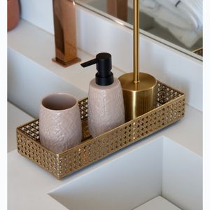 Conjunto 2 Peças para Banheiro de Cerâmica Stone Bege - Wolff