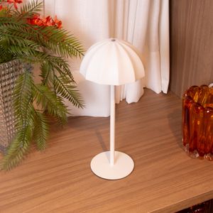 Luminária de Mesa Led 3 Tons Usb Sombria 15cm x 15cm x 34cm Branca Plástico - Wolff
